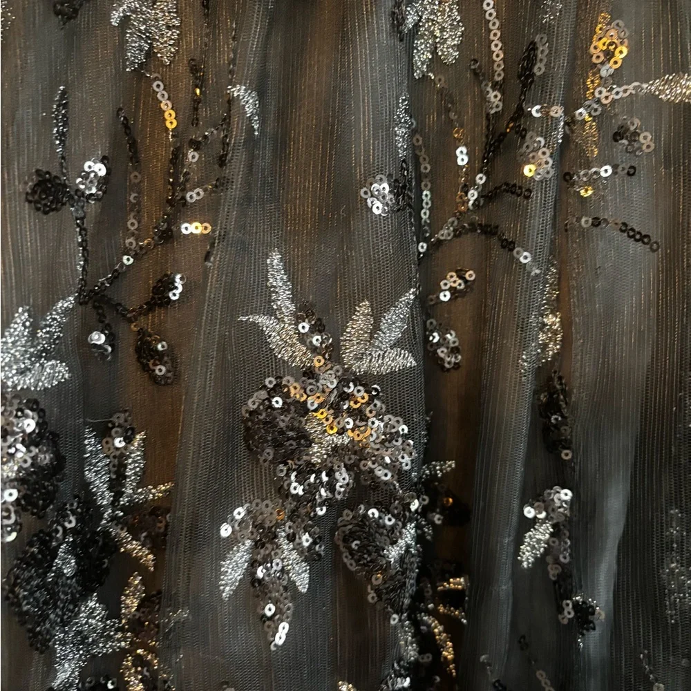 JJs House Black Floral Lace V-Neck Maxi Dress - Picture 12 of 12